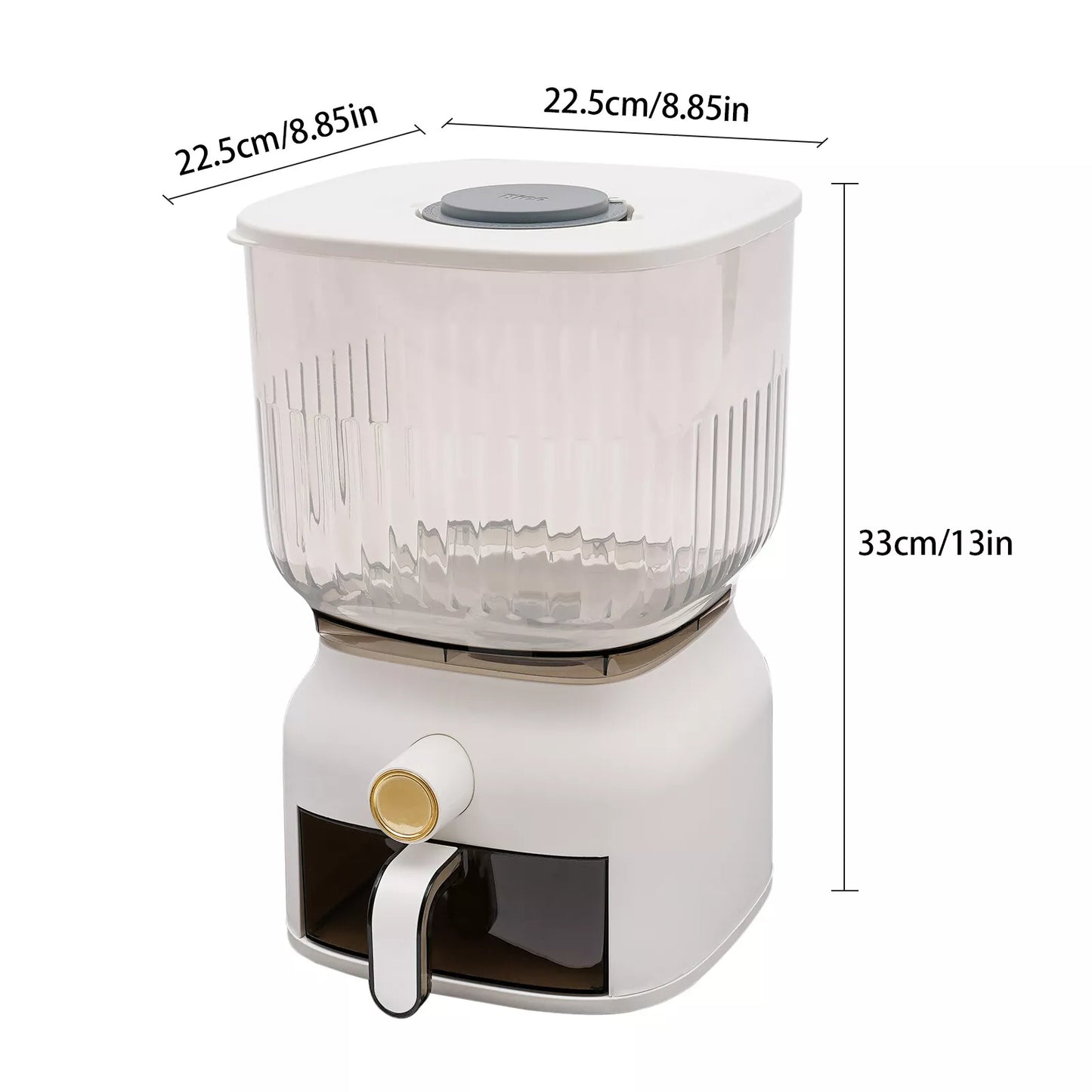 22 Lbs Food Dispenser Kitchen Organizer for Rice, Beans, Grains, Cereal Dry Food