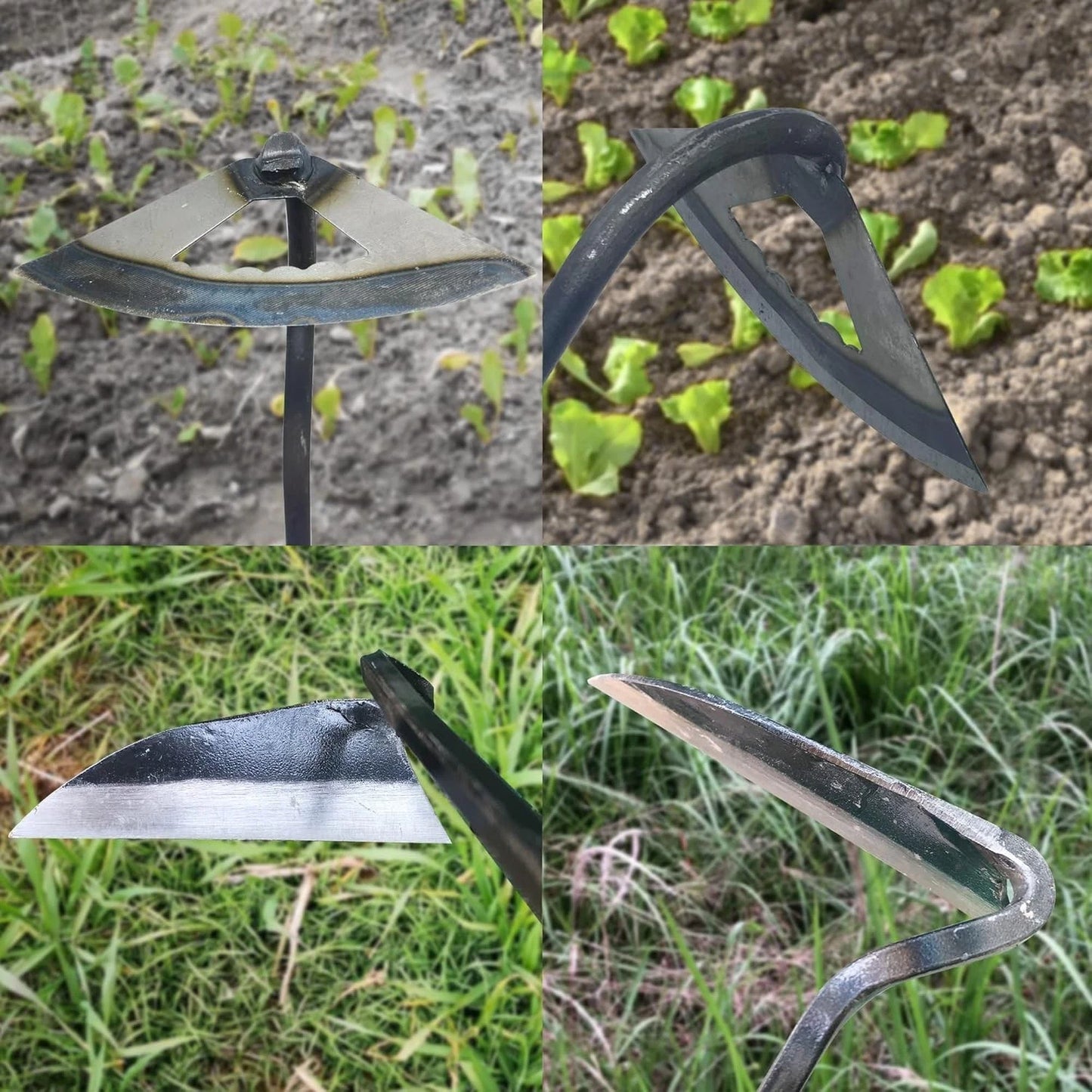 Gardening Tools Set: Hollow Hoe & Japanese Sickle for Effortless Weeding