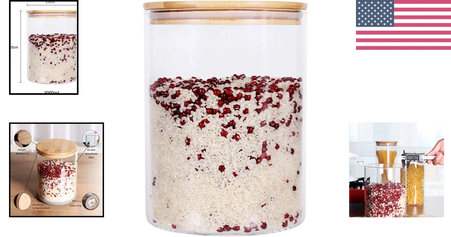 Versatile 100oz Airtight Glass Storage Container for Kitchen Essentials