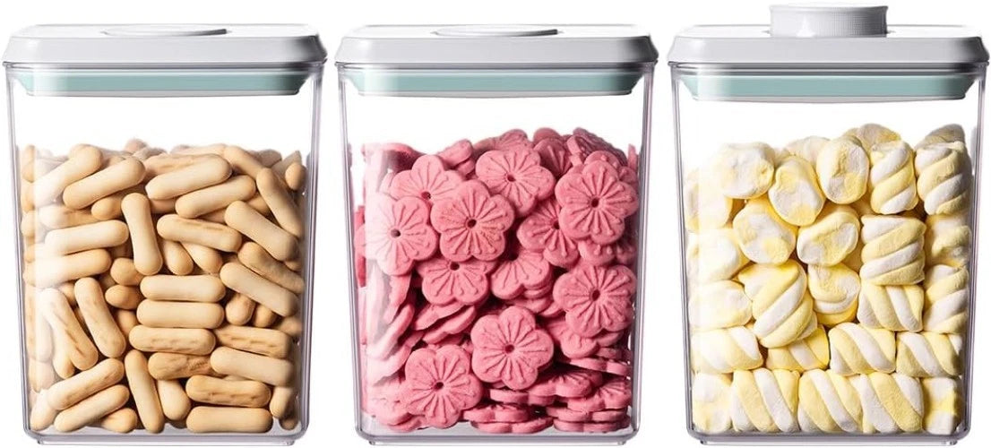 Stackable 1.3Qt Food Storage Container Set - Pop-Up, BPA-Free, Leak-Proof