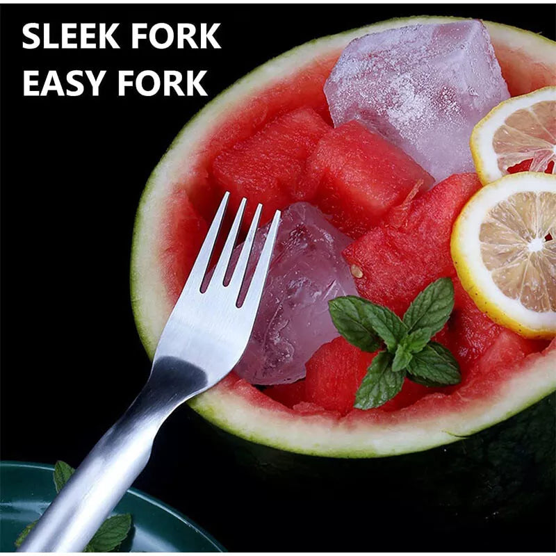 Watermelon Slicer Cutter 2-in-1 Fork Stainless Steel Fruit Cutting Artifact Lot