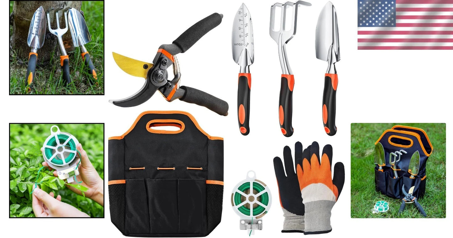 Ultimate 7-Piece Garden Tool Set - Rust Resistant with Eco-Friendly Packaging