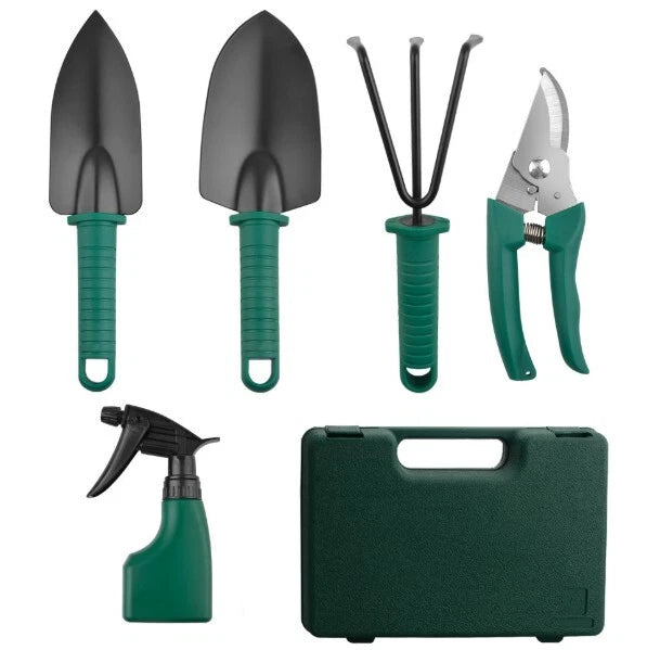 Five piece set of gardening tools