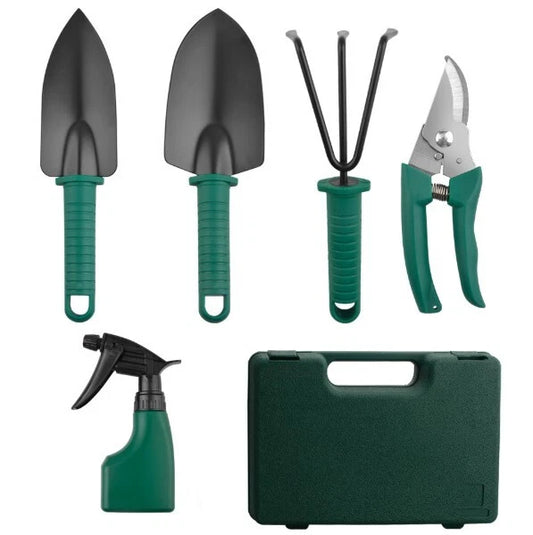 Five piece set of gardening tools