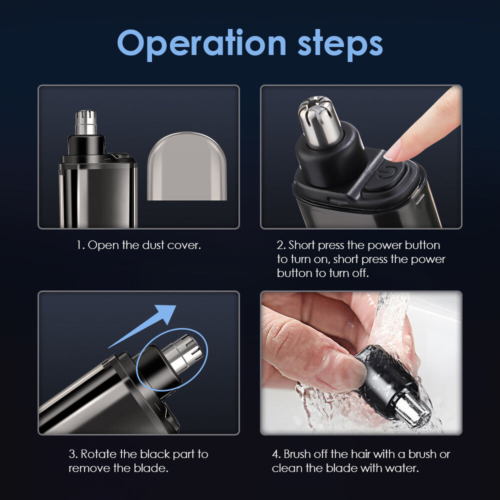 Electric Nose Ear Hair Trimmer Remover Men Professional Rechargeable Clipper USB