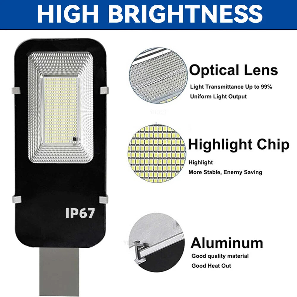 8000W Commercial Solar Street Lights LED Outdoor Dusk to Dawn Super Bright Lamp