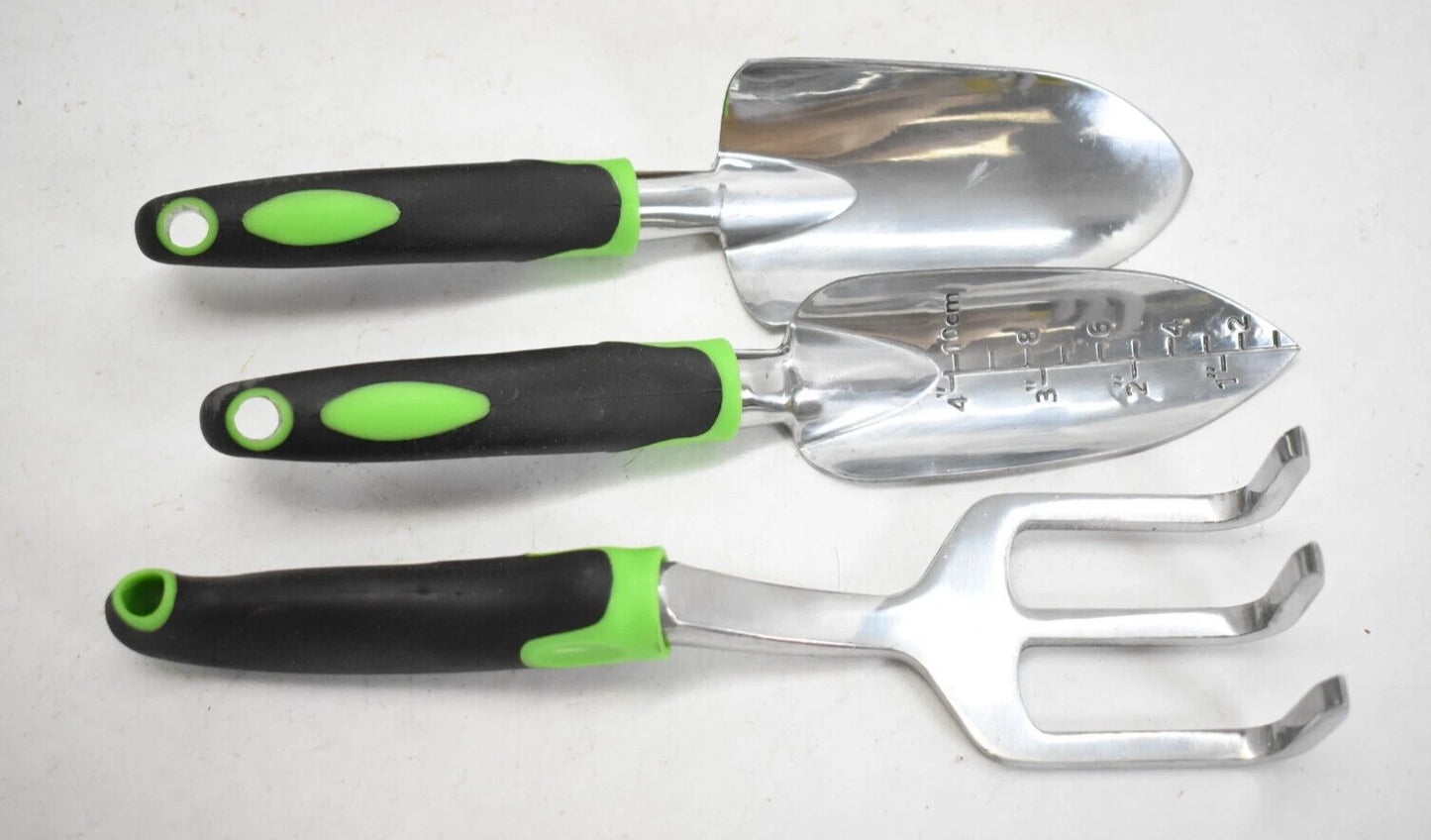 Garden Tools Aluminum Gardening Tools Green/Black Handles Garden Set 3 Pack