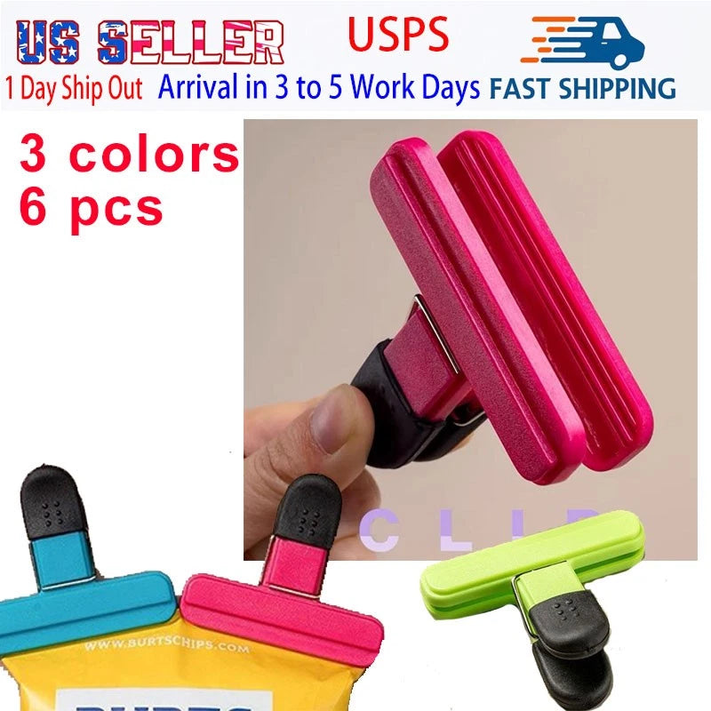 6Pcs Food Bag Sealing Clips For Milk Powder or Snacks? Plastic