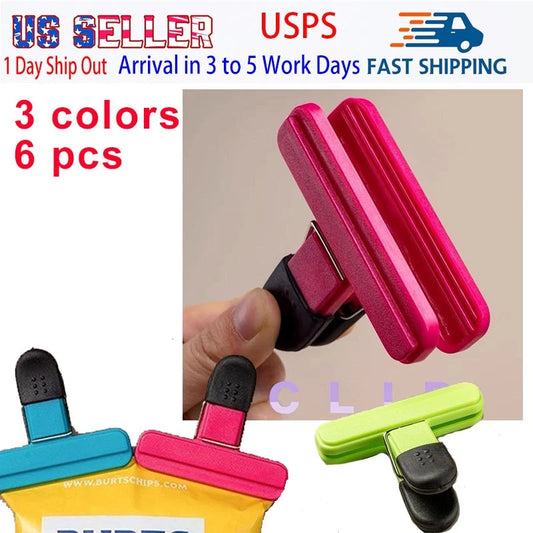 6Pcs Food Bag Sealing Clips For Milk Powder or Snacks? Plastic