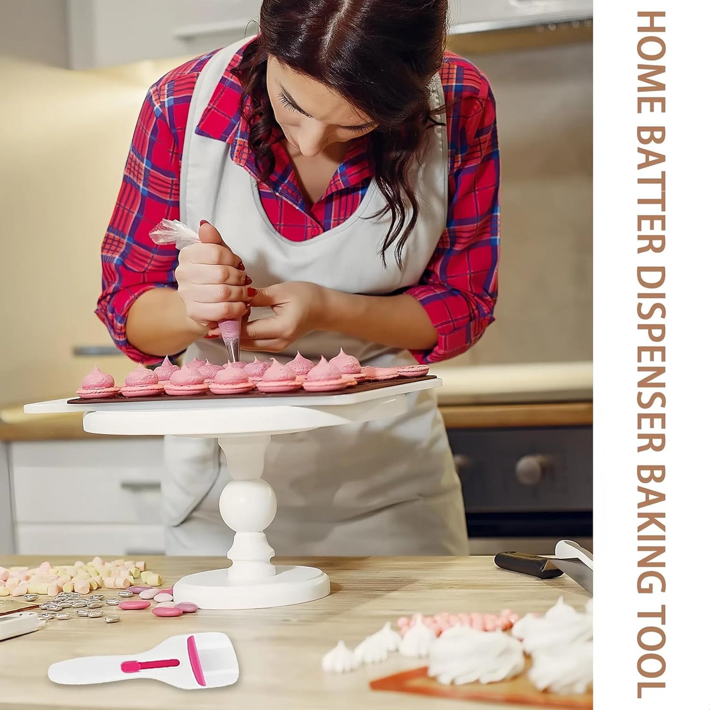 2 Pcs Cupcake Scoop Batter Dispenser - Easy-To-Use Cupcake Batter Scoop