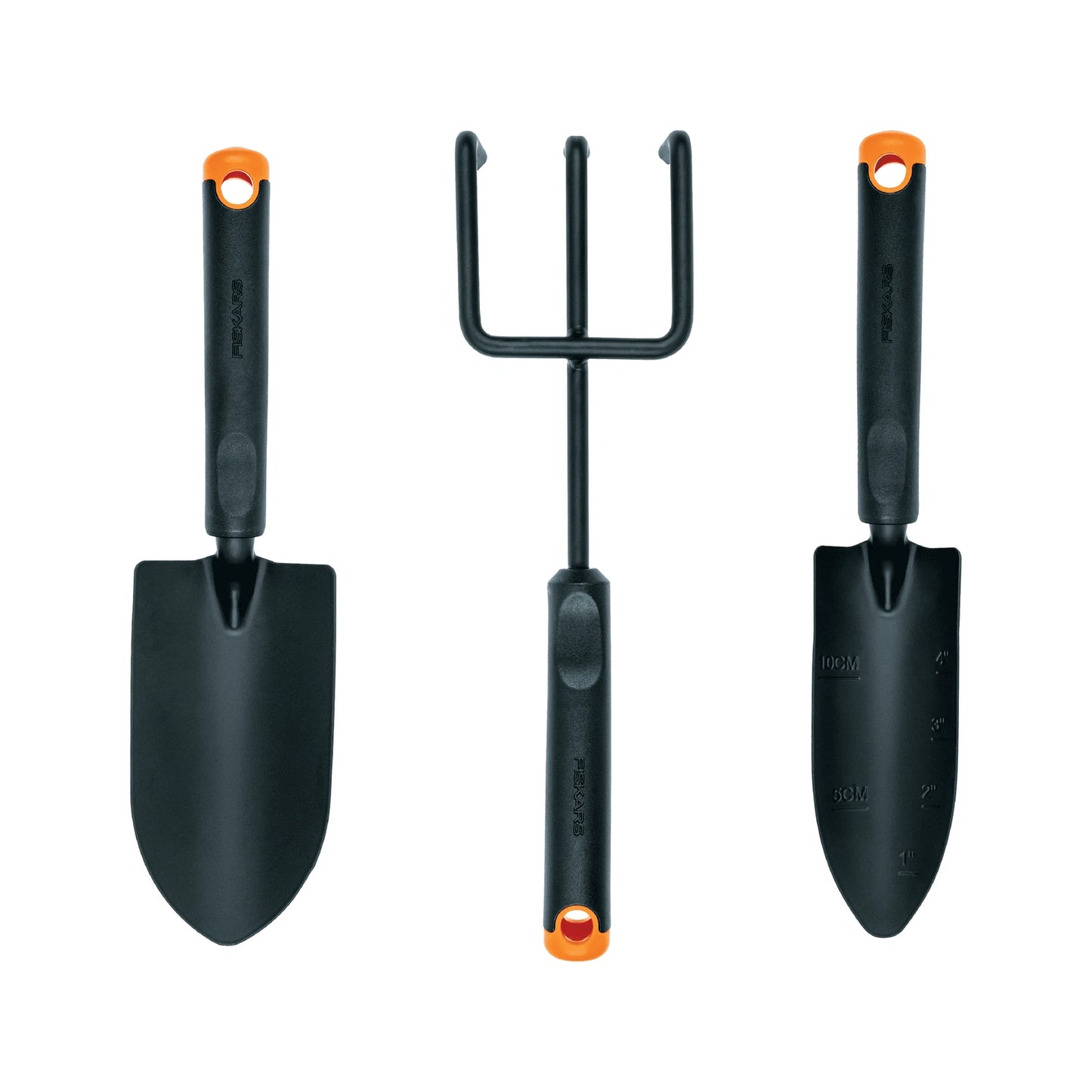 Fiskars 3 Piece Garden Tool Set with Trowel, Transplanter and Hand Cultivator