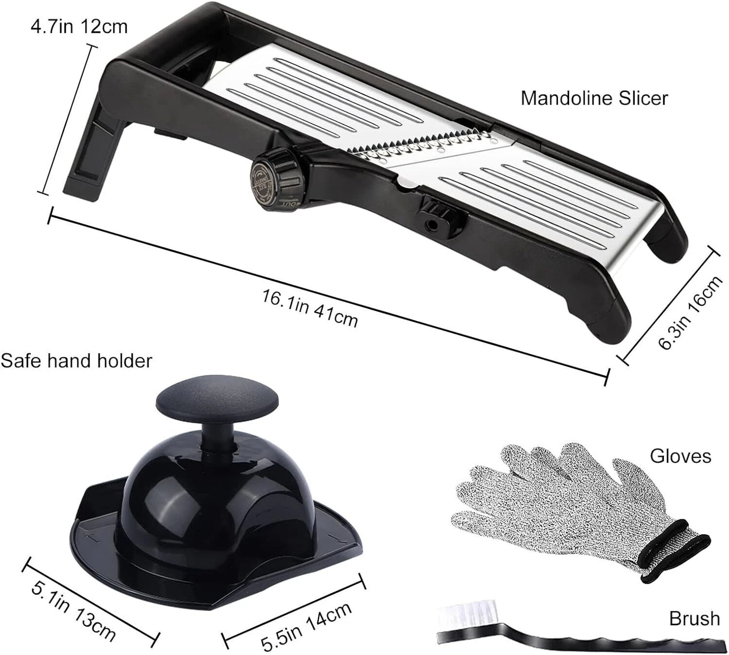 7-in-1 Adjustable Stainless Steel Mandoline Vegetable Food Slicer for Kitchen -