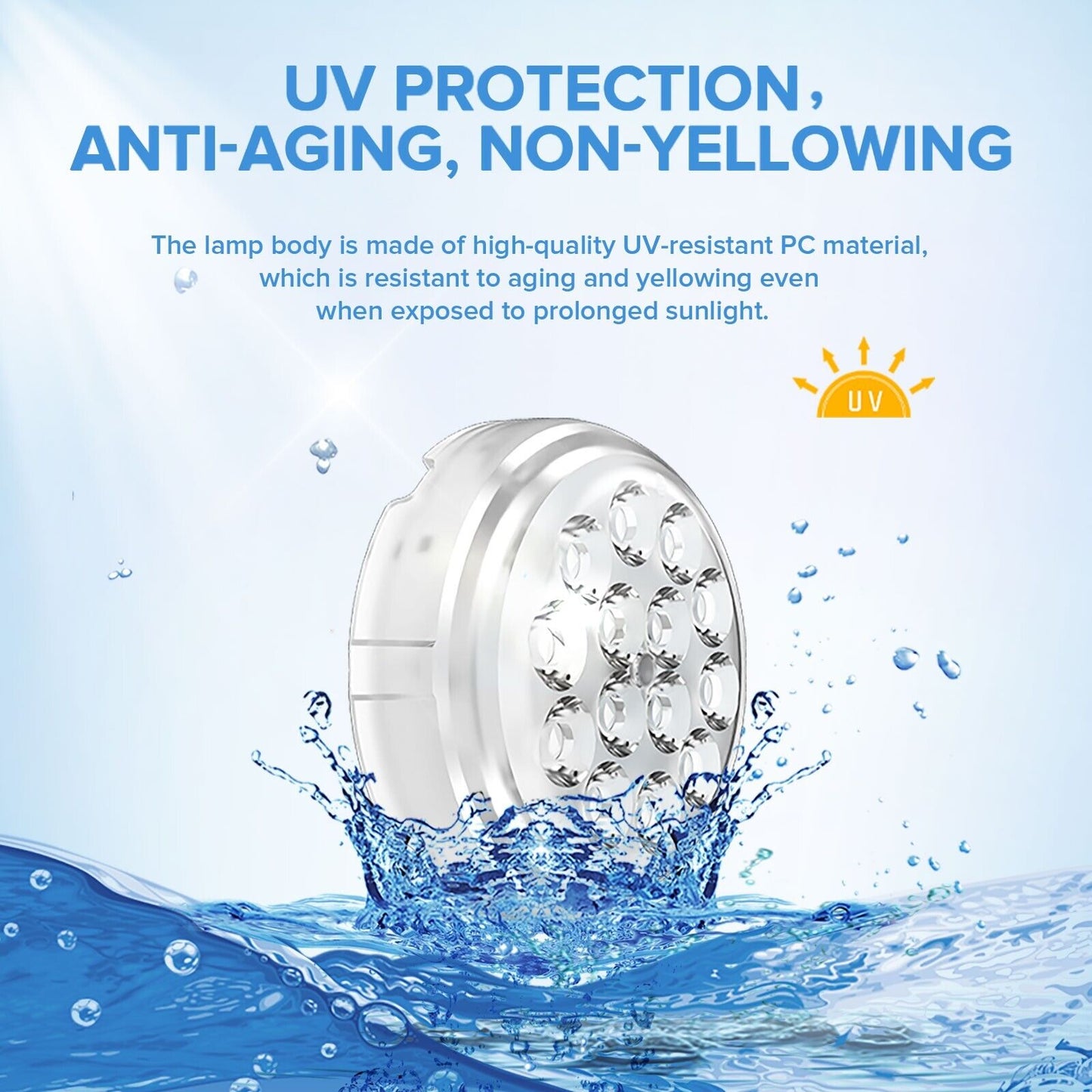 4PCS Led Pool Lights Swimming Pool RGB Color Changing Underwater Lamp Remote