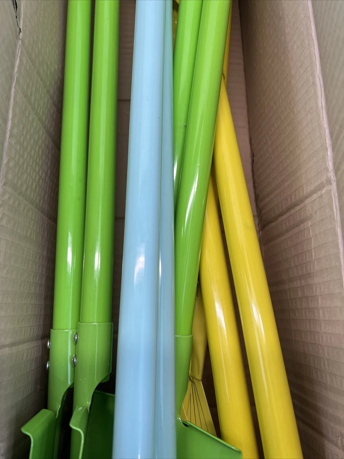 12 Metal Kids Garden/Beach Tool Toy Set, Rake, Shovel & Hoe 27-inch Bulk Lot New