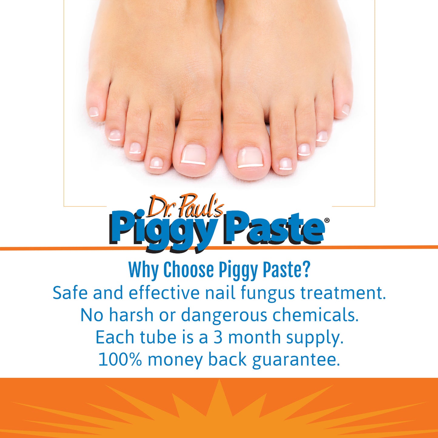 Dr. Paul's Piggy Paste Gel  Nail Fungus Treatment Treats A Toe Nail For 3 Months
