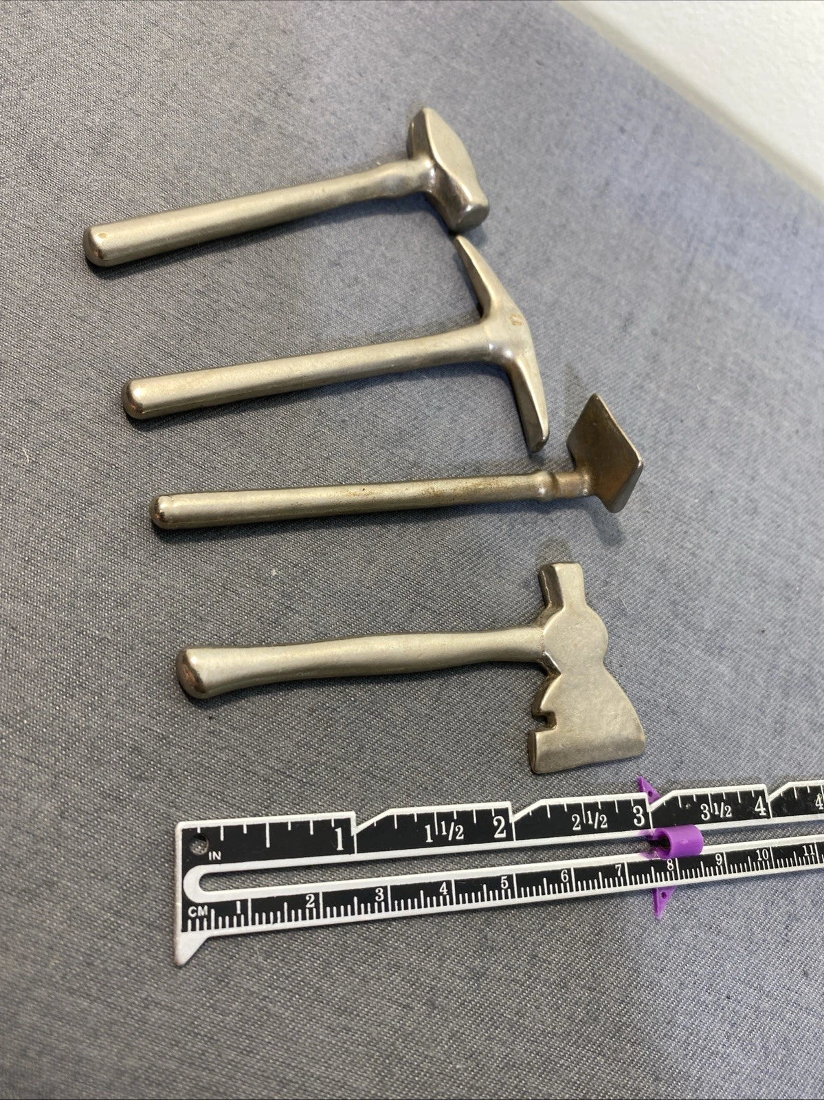 Vintage Miniature Tools Metal 3" Ax Pick Hoe Maul Fairy Zen Garden Dollhouse