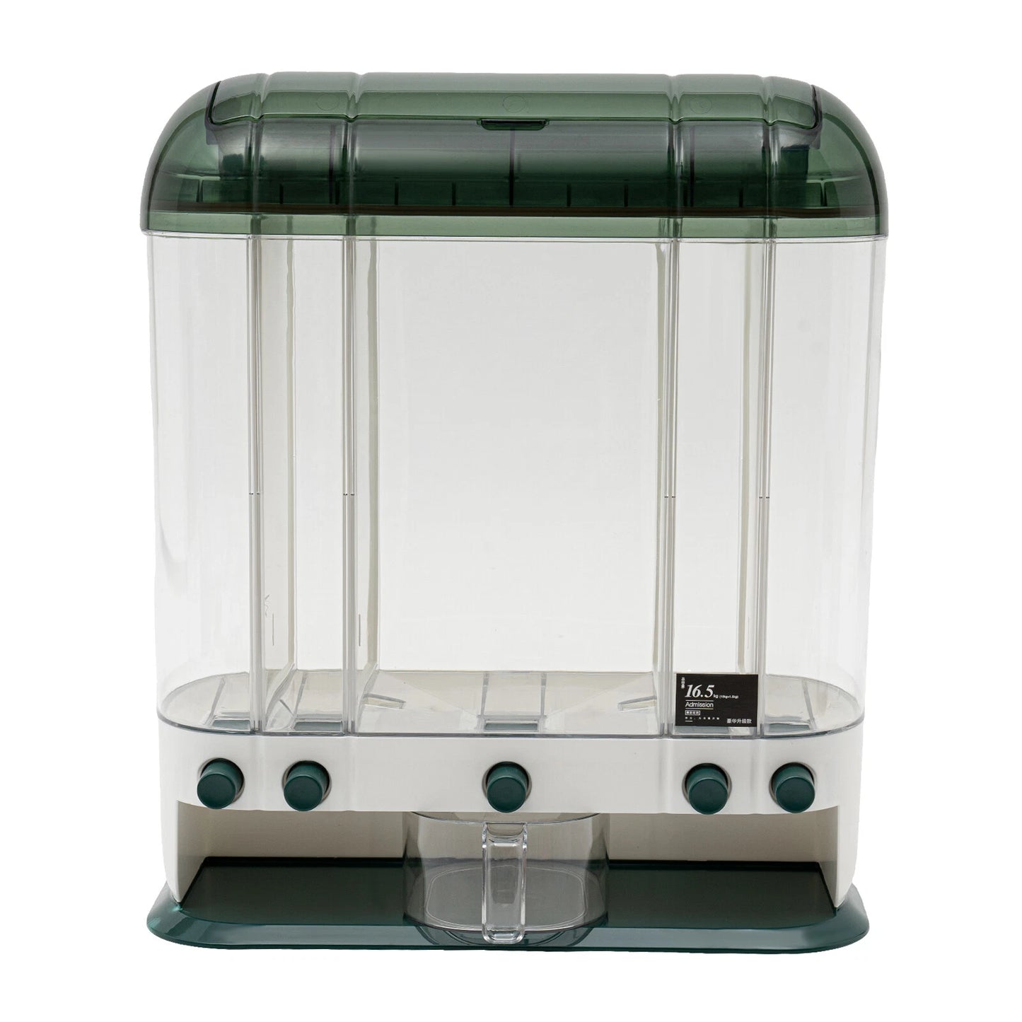 5-Grid Cereal Dispenser Grain Container Rice Storage Dry Food Box Organizer