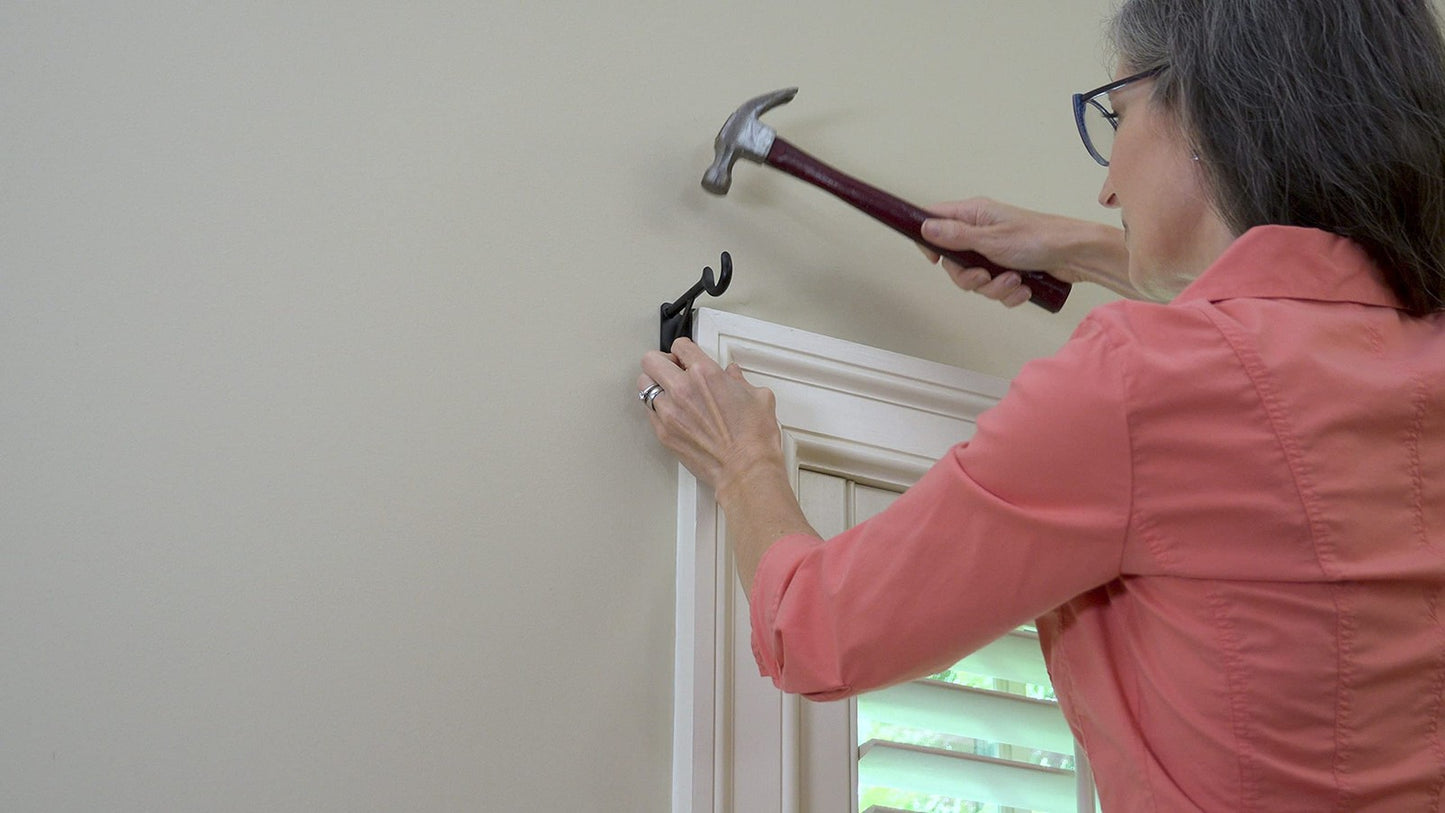 Bronze Tap Bracket - Hang Curtains in 30 Seconds! No Drill Instant Curtain Ro...