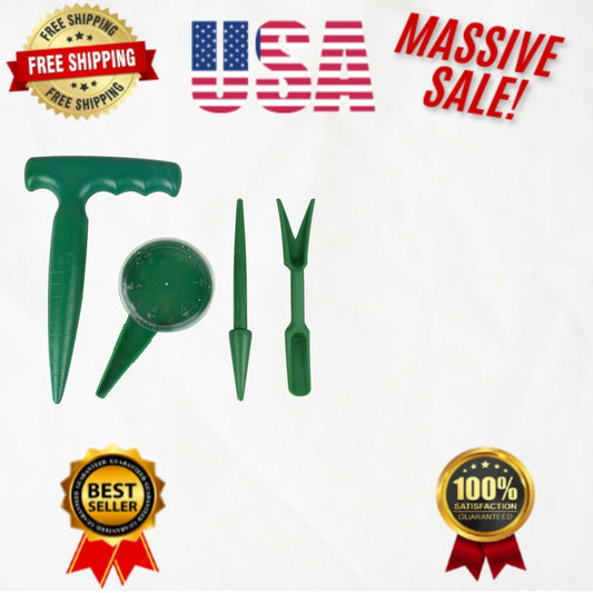 Effortless Gardening: Ergonomic Pistol Grip Dibber and Seedlings Tool Set