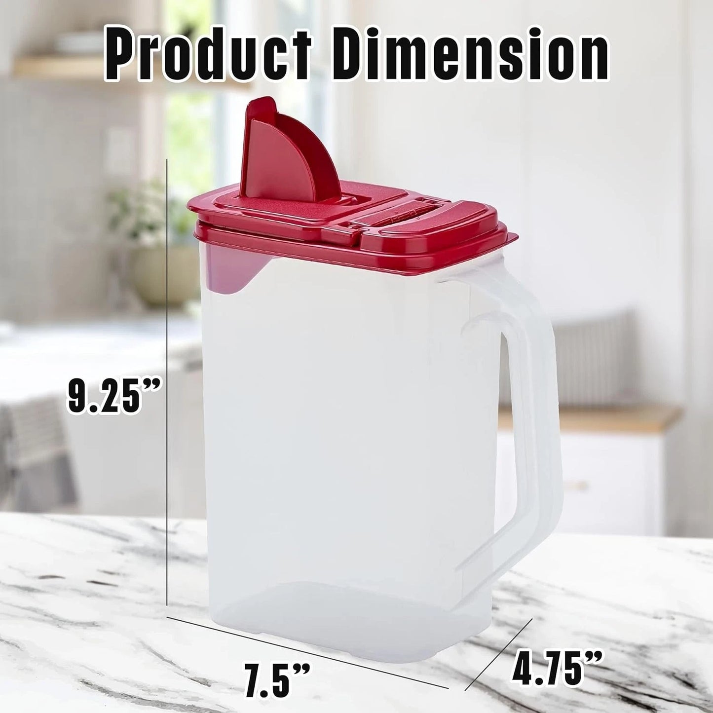 Space-Saving 4 Quart Kitchen Storage Container - Durable BPA-Free Plastic
