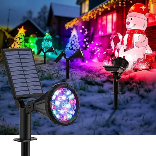 1/2/4 PCS Solar Spot Lights Landscape Spotlight Outdoor Christmas Decorations