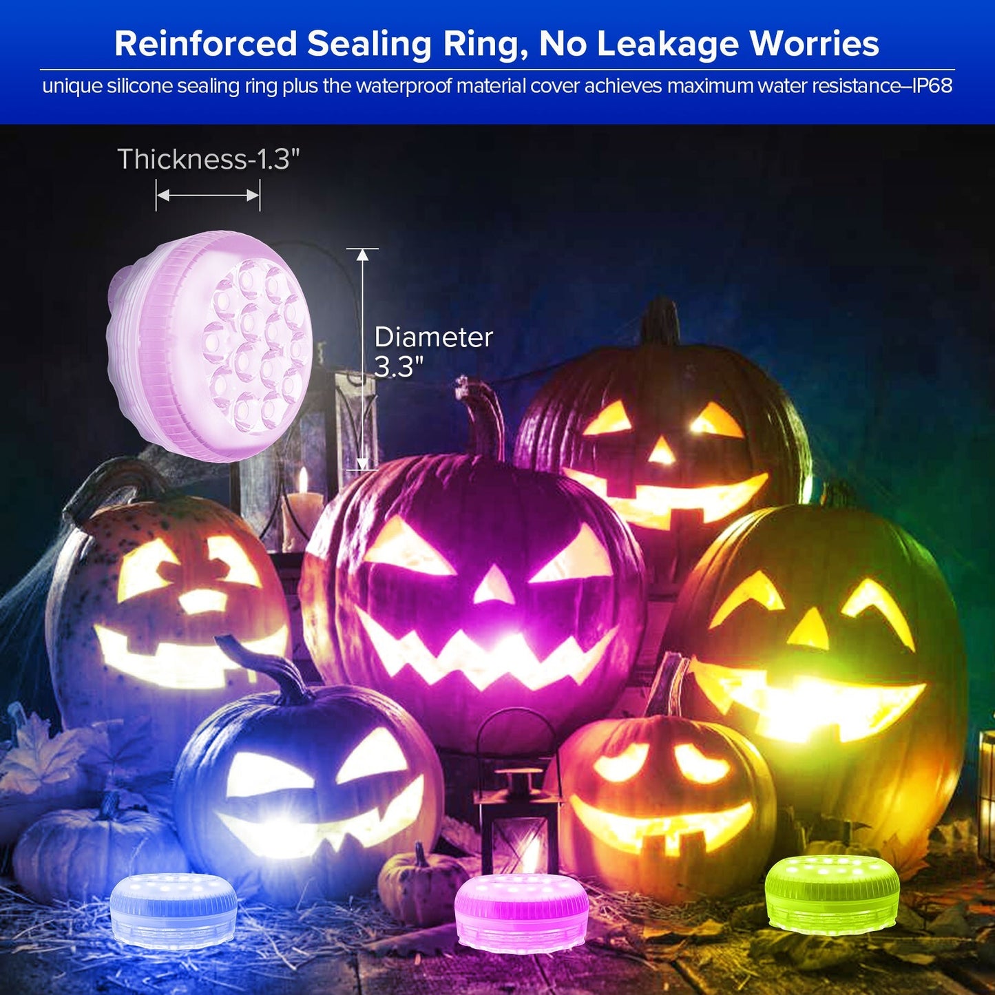 4PCS Led Pool Lights Swimming Pool RGB Color Changing Underwater Lamp Remote