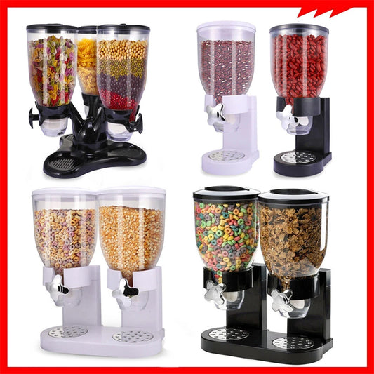Home Cereal Dispenser Dry Food Airtight Storage Container Dual Control Machine