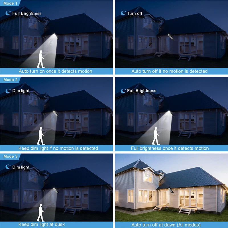 6000W Commercial Solar Street Lights LED Outdoor Dusk to Dawn Super Bright Lamp