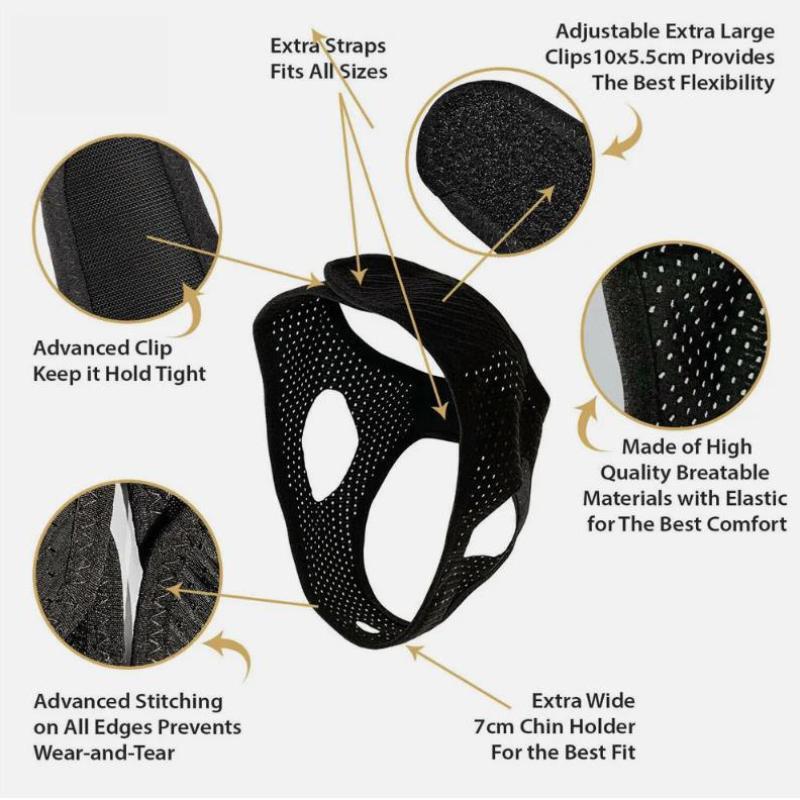 Anti Snoring Chin Strap Sleep Apnea Snore Stop Belt Snoreless Sleep Jaw Solution