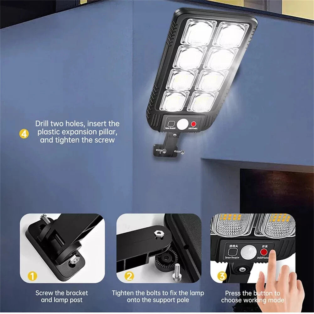 Commercial 1000000LM LED Outdoor Dusk to Dawn Solar Street Light Road Area Lamp?