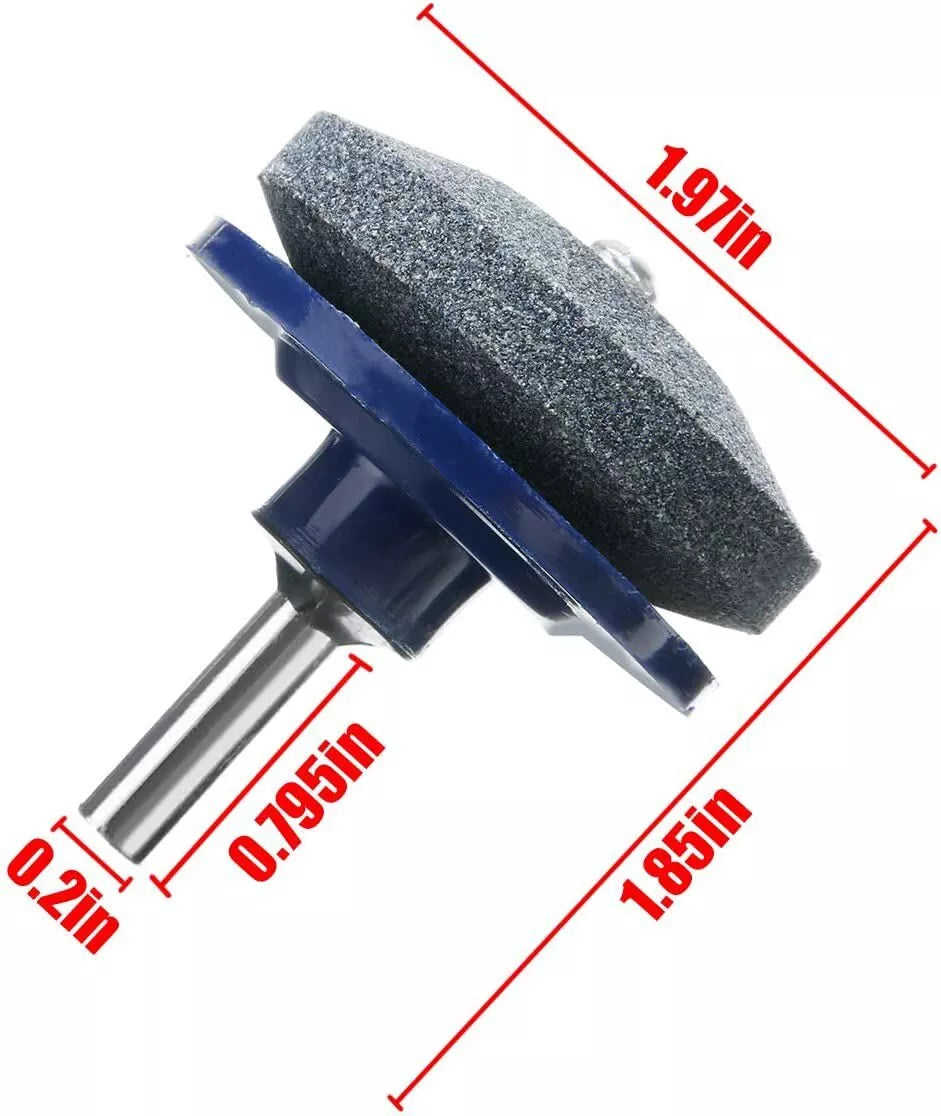 5PC Lawn Mower Balancer Blade Sharpener Kit Garden Tool For Drill Grinder Stone