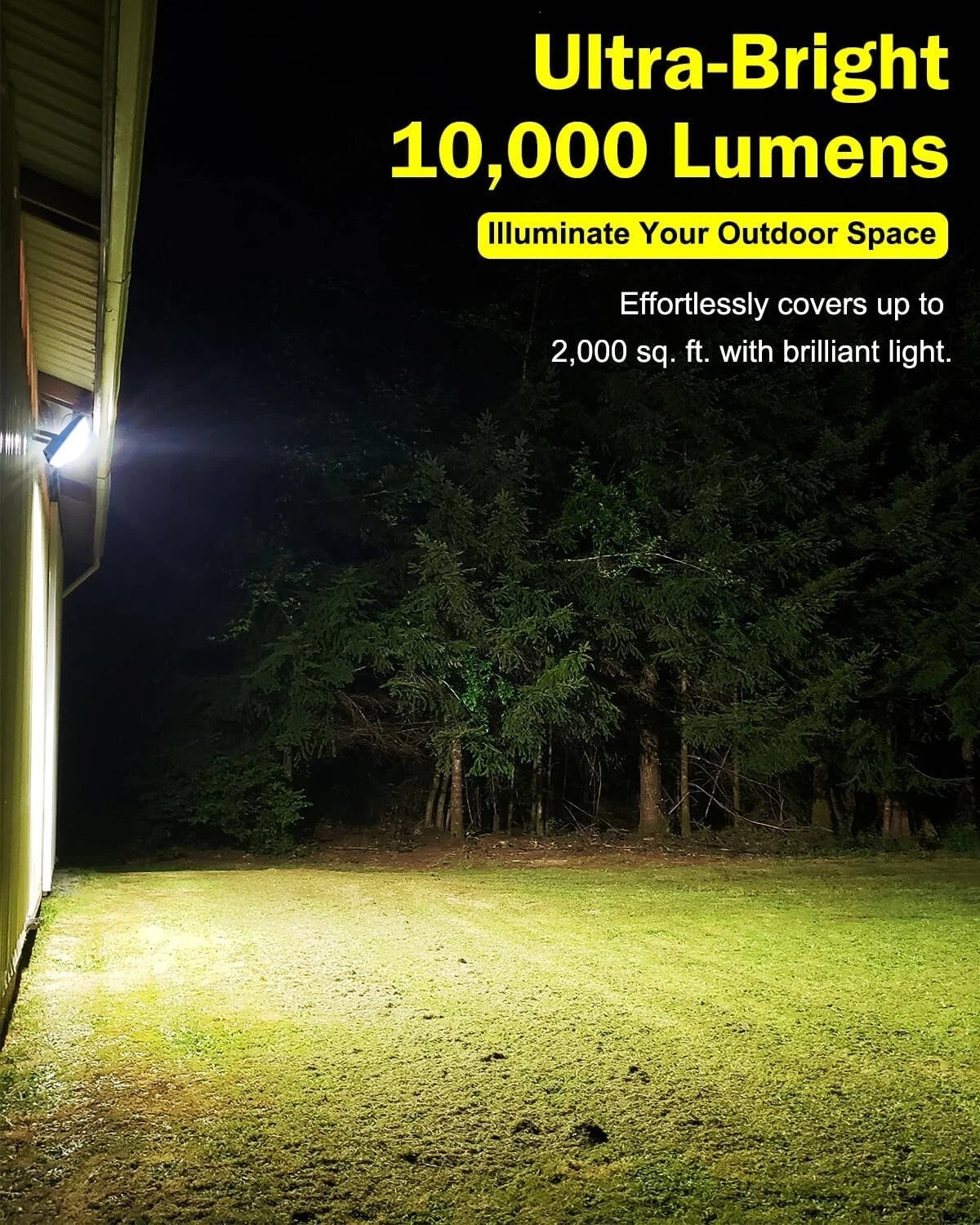 Solar Lights Outdoor 10000LM Auto On/Off Dusk to Dawn Light with 20000mAh
