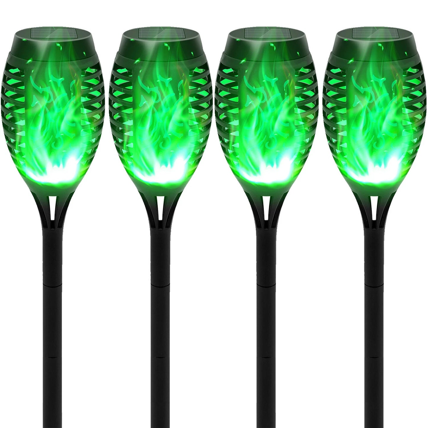 Solar Torch Lights with Flickering Flame Outdoor 12LED Tiki Torch Solar Lights