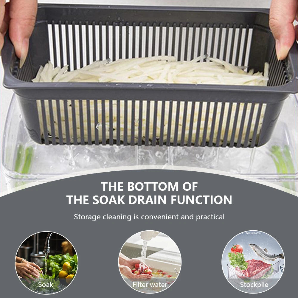 16-In-1 Vegetable Fruit Kitchen Chopper Cutter Food Onion Veggie Dicer Slicer US
