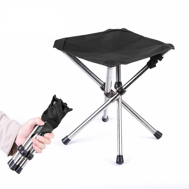 Folding Stool Portable Telescopic Chair Seat Camping Retractable Outdoor Fishing