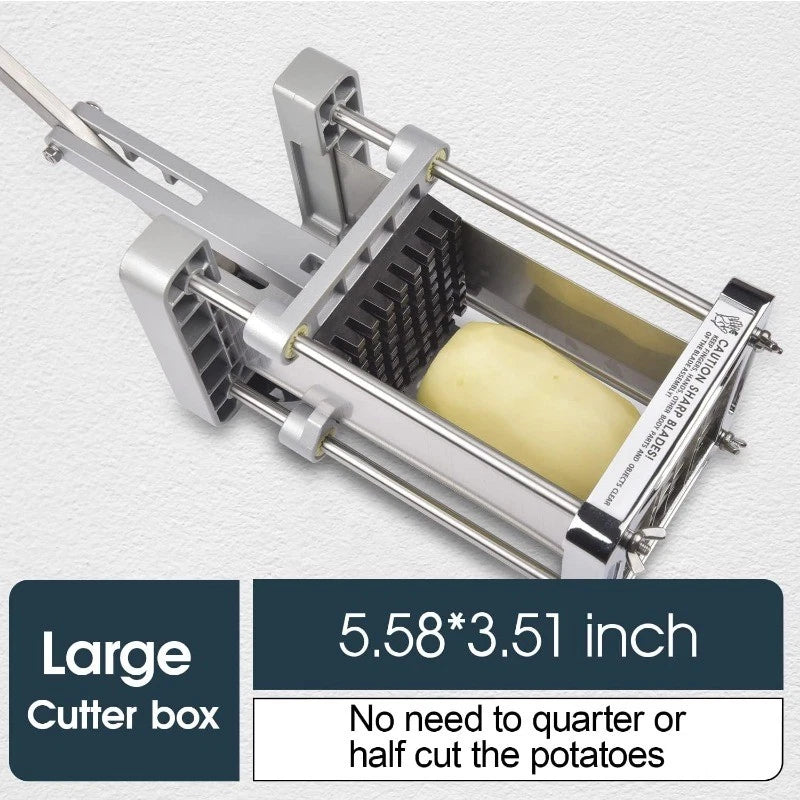 French Fry Cutter Professional Potato Cutter Stainless Steel with 3/8-Inch Blade