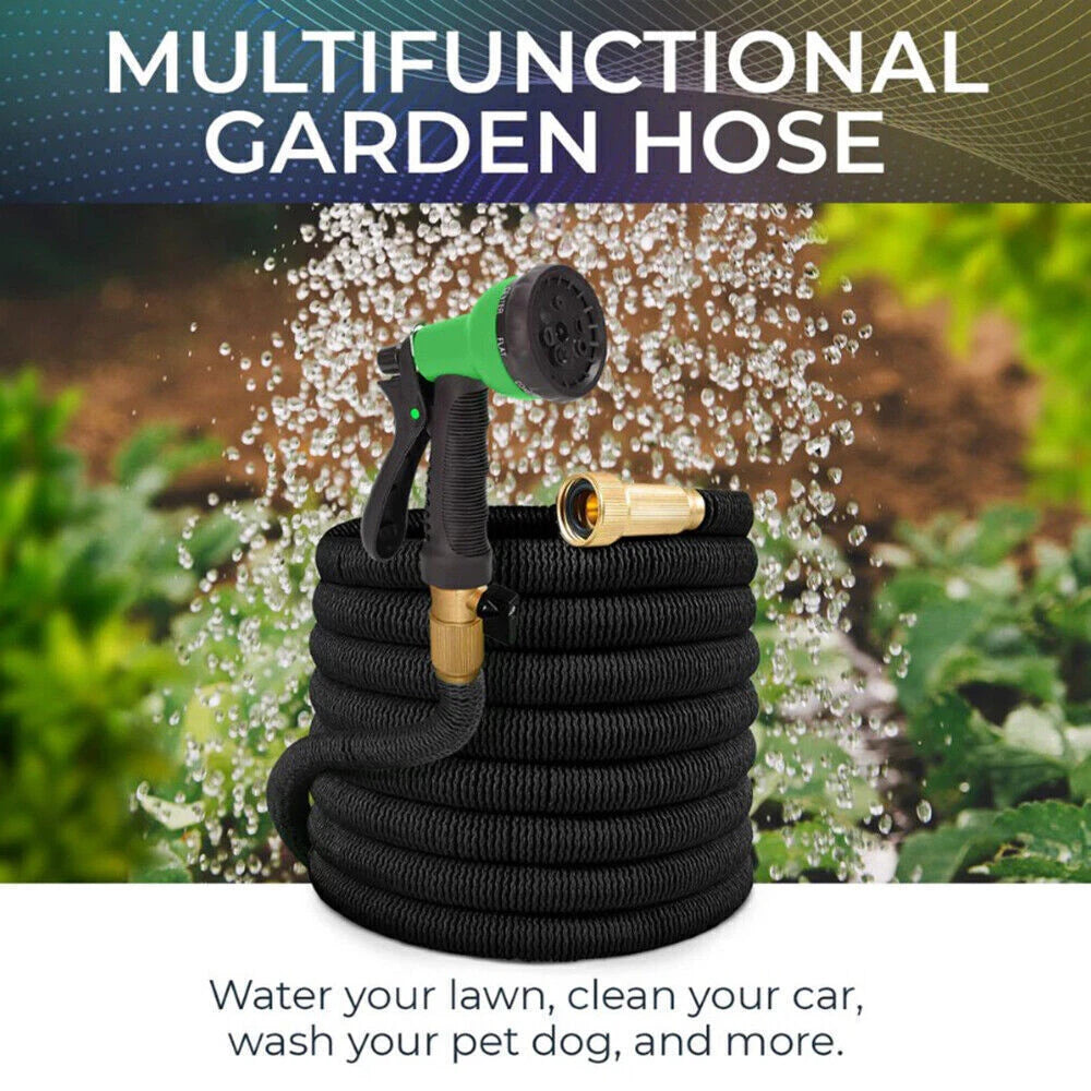 5X Stronger Deluxe Heavy Duty Expandable Flexible Garden Water Hose (50ft,100ft)