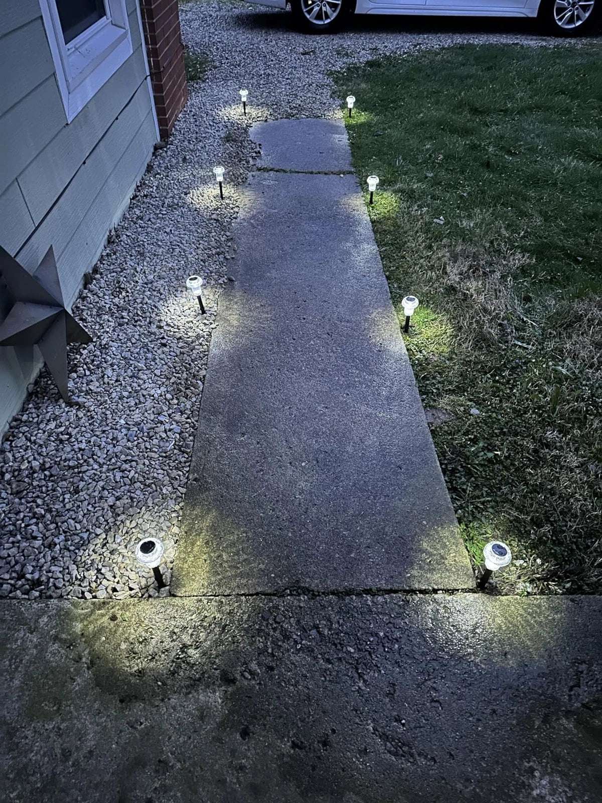 8 Pack Solar Garden Lights Outdoor Waterproof Pathway LED Lights Landscape Yard