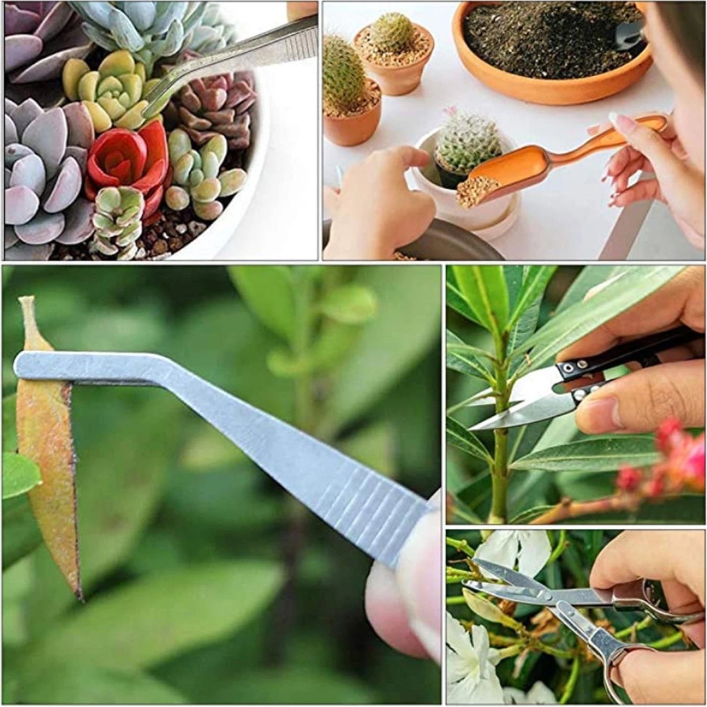 12PCS Gardening Tools Set Garden Kit Trowel Secateurs Fork Weeder Planting Diggi