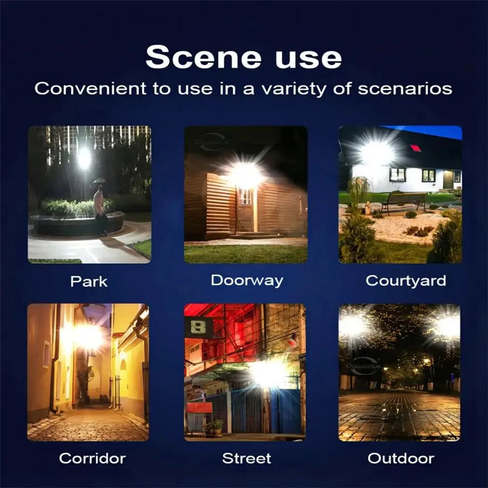 2PK 990000000LM Commercial Solar Street Flood Light Dusk To Dawn Road Lamp 3000W