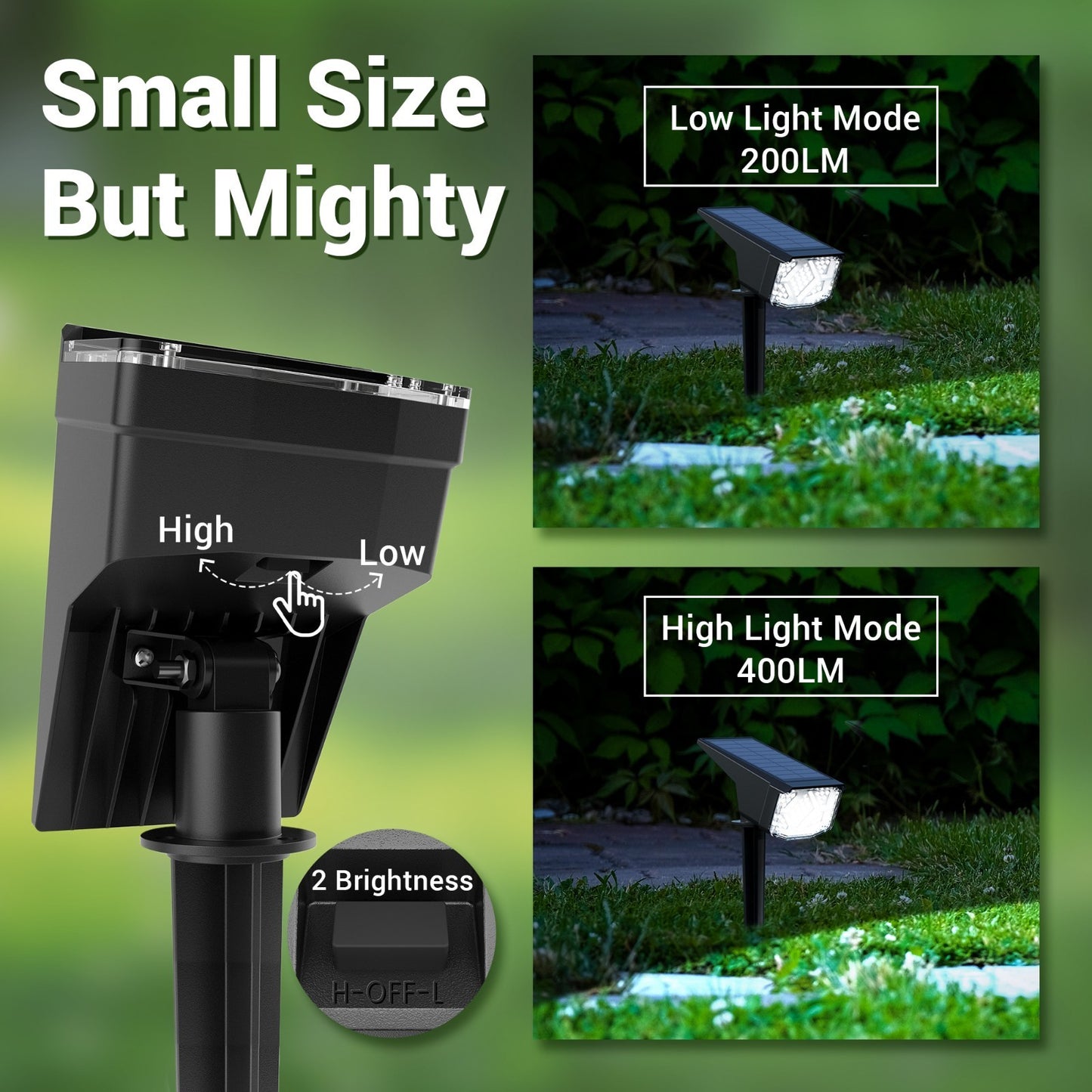 6/10 Pack Solar Spot Lights Outdoor Landscape Spotlights for Garden Cool White