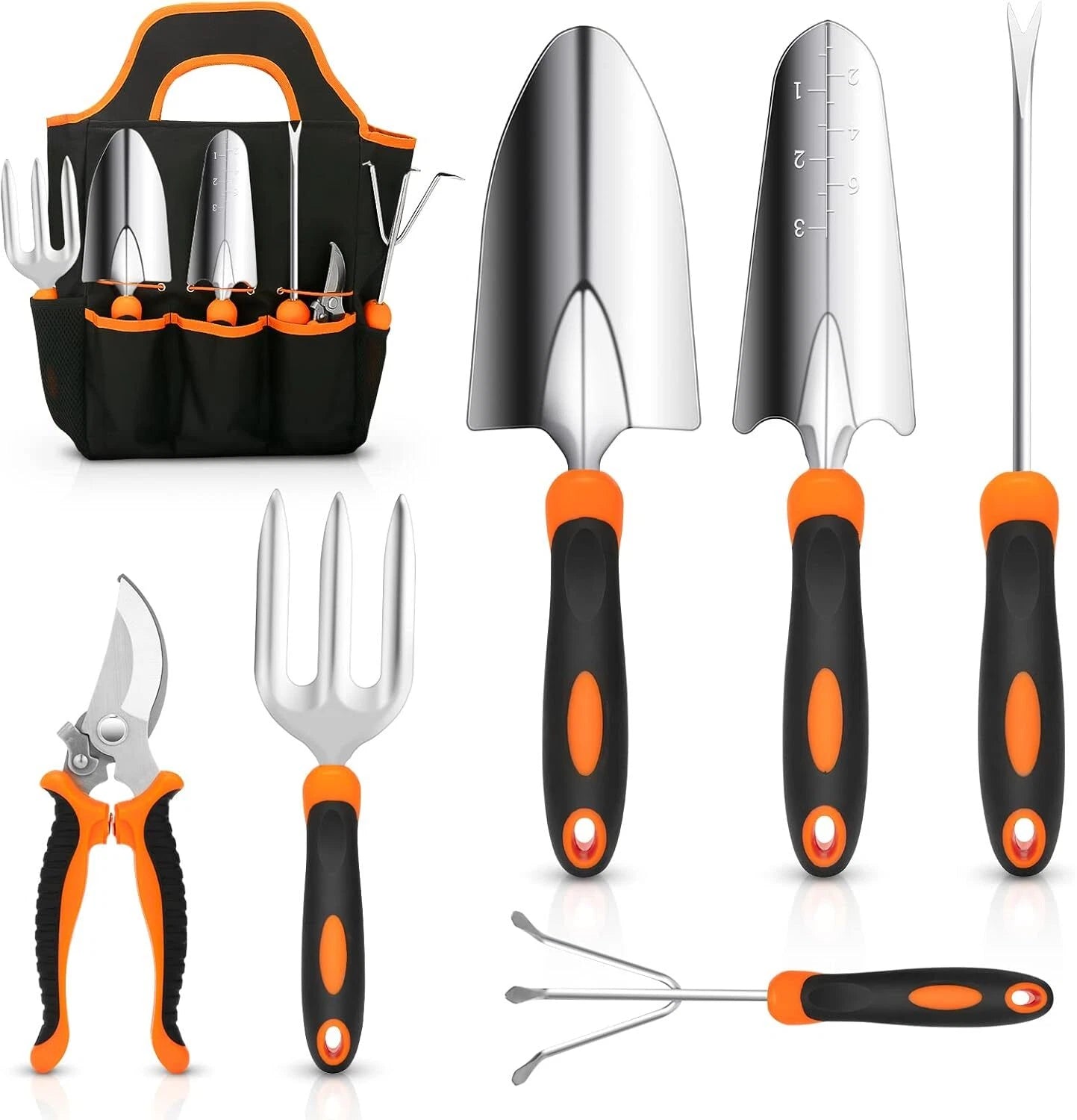 Garden Tool Set CHRYZTAL Stainless Steel Heavy Duty Gardening Tool Set with N...