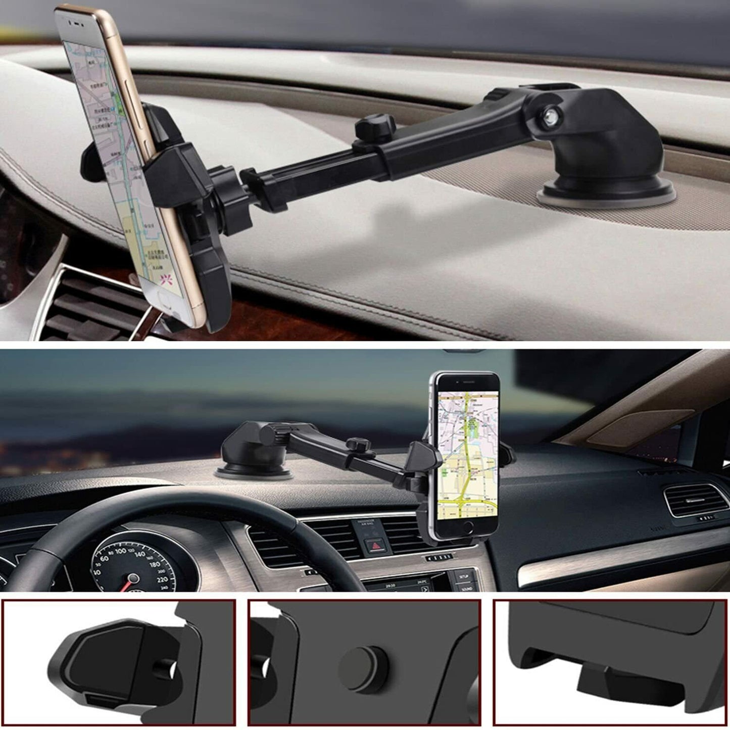 360° Mount Holder Car Windshield Stand For Mobile Cell Phone GPS iPhone Samsung
