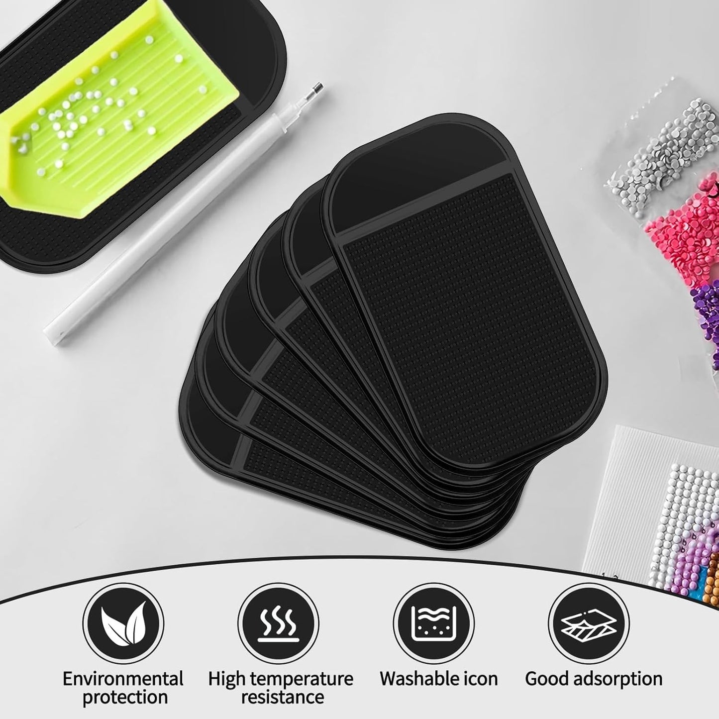 5pcs Car Magic Anti-Slip Dashboard Sticky Pad Non-slip Mat GPS Cell Phone Holder