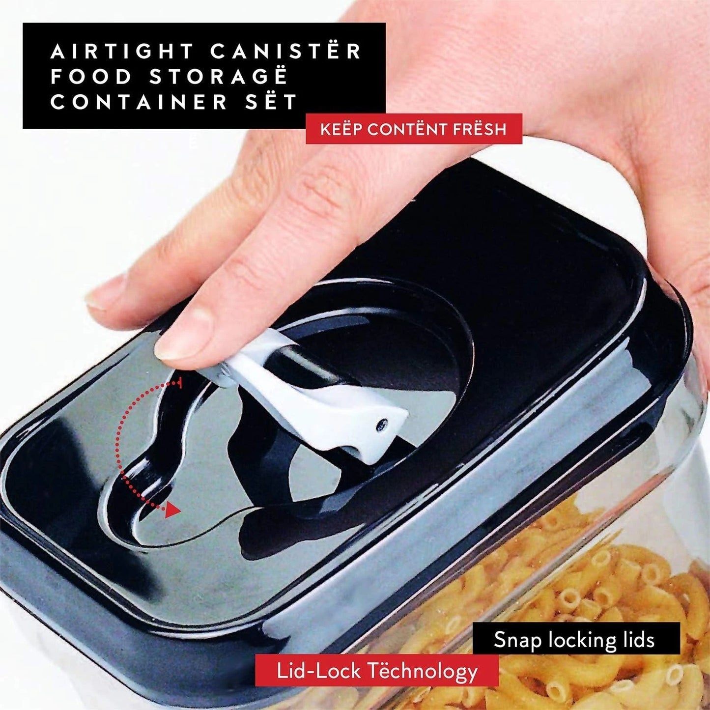Airtight Food Storage Containers with Lids ? 6 Piece Set Air Tight Kitchen St...