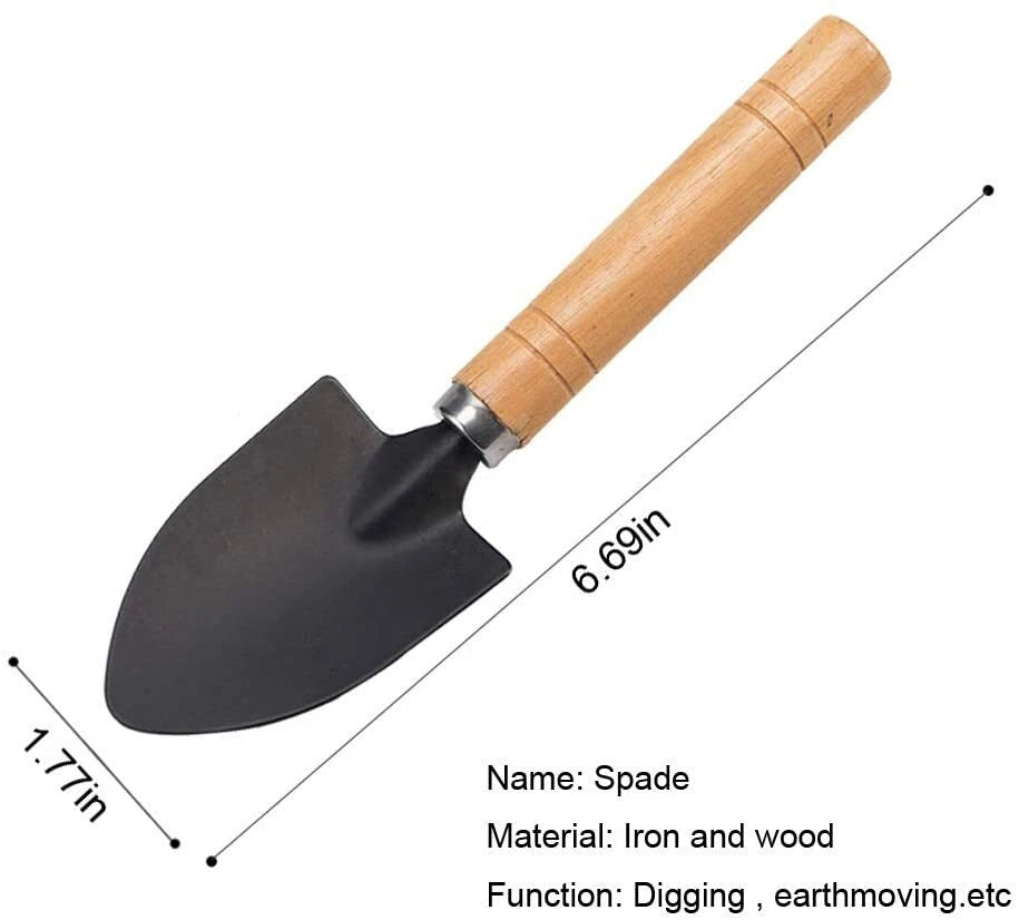 3pcs Garden Tools Set Mini Trowel Rake Shovel For Small Pot Plants Home Kit