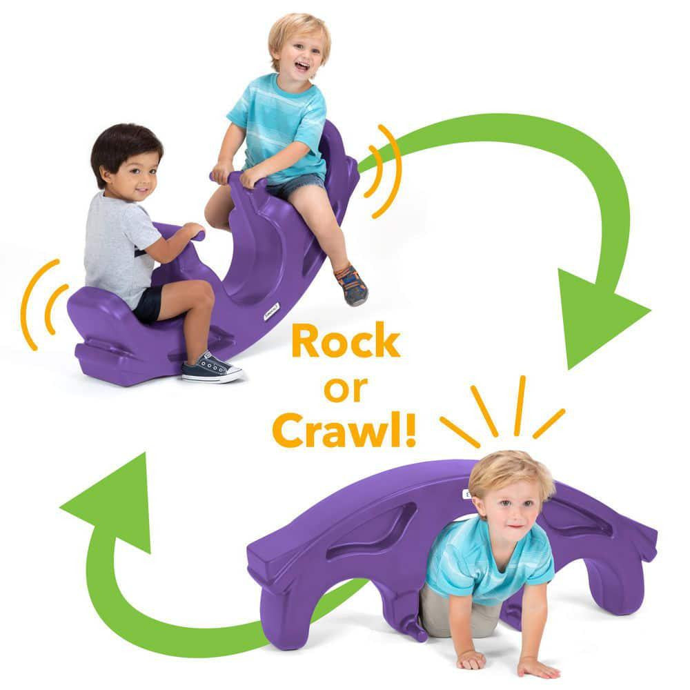 Simplay3 Rock and Roll Teeter Totter Seesaw Indoor Outdoor Purple Weather-Proof