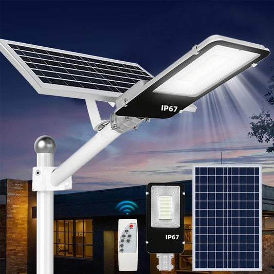 8000W Commercial Solar Street Lights LED Outdoor Dusk to Dawn Super Bright Lamp