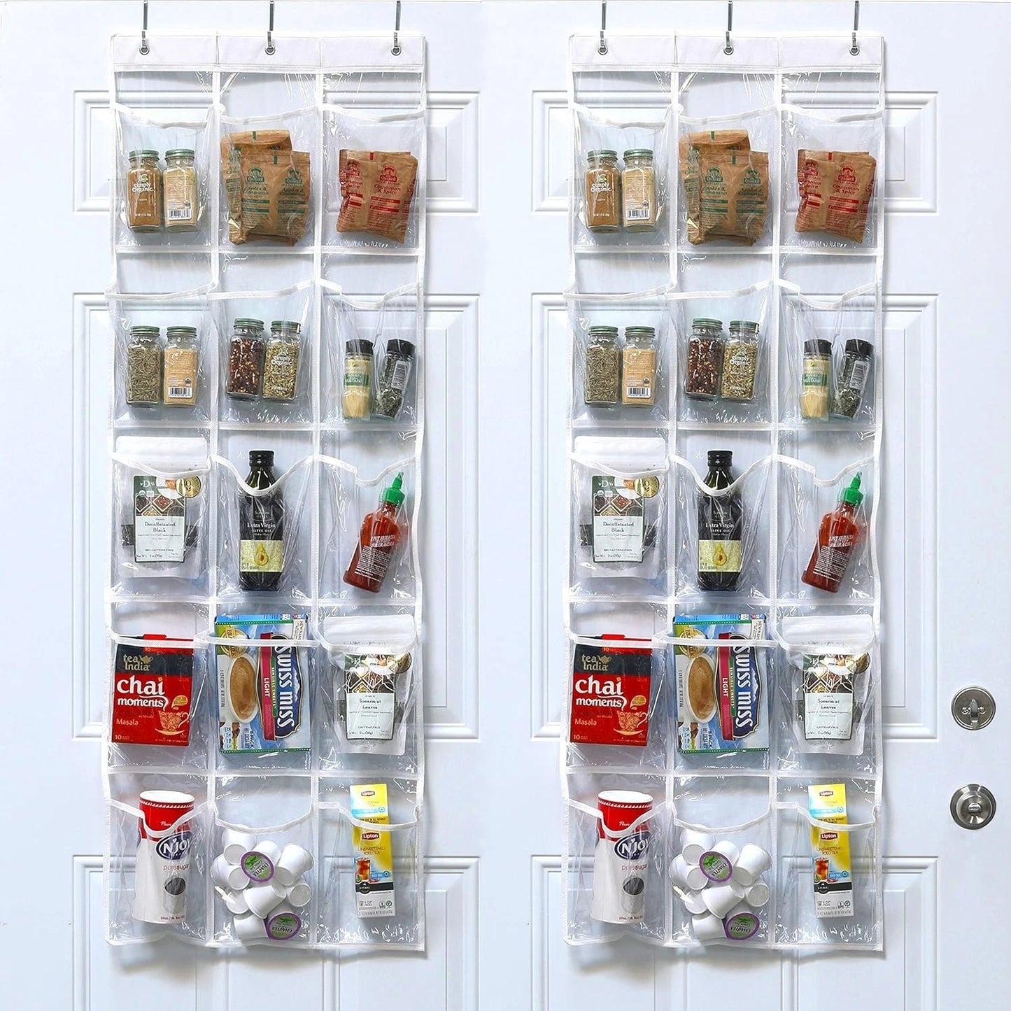 Effortless Organization: 2-Pack Clear Over-the-Door Hanging Storage Solution
