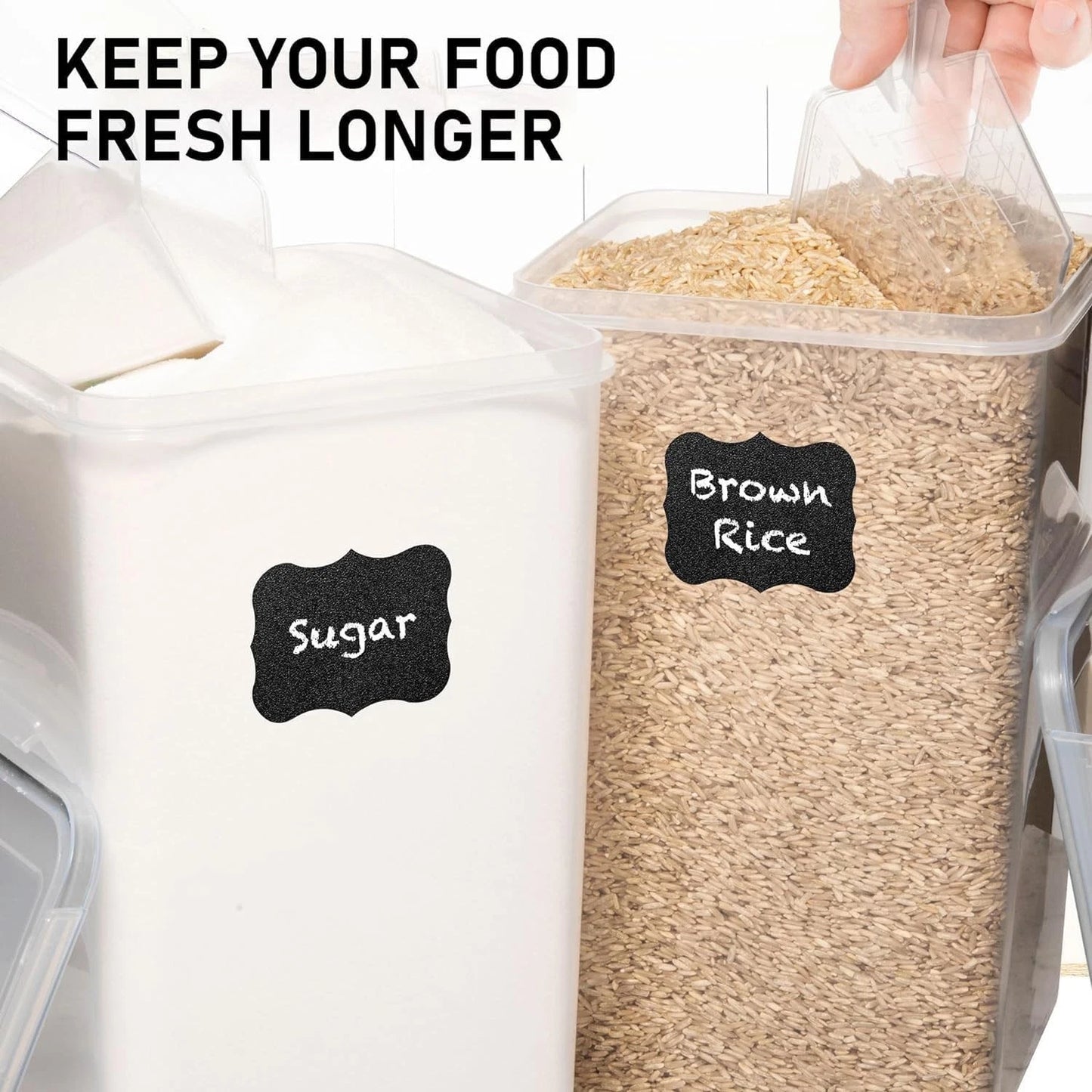 8.5L Airtight Food Storage Containers with Lids - 2 PC Set for Organized Kitchen